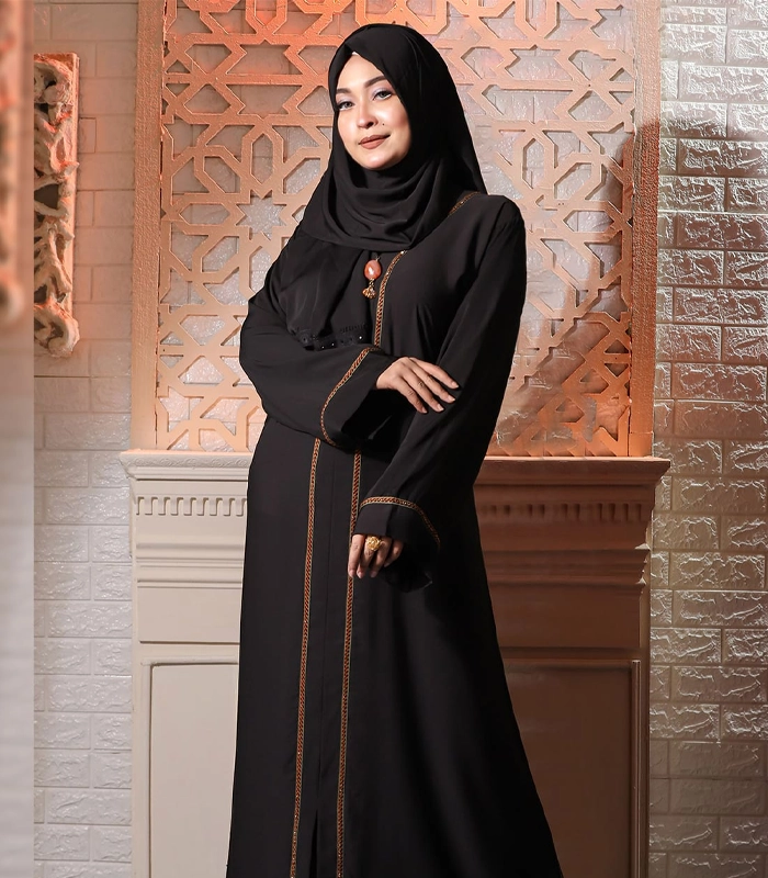 abaya 2 Black Color Borka Design Abaya - Image 1